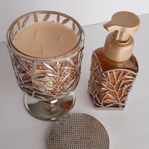 BBW 3wick Vanilla scented Candle &  Hand Soap